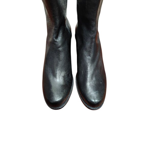 STUART WEITZMAN RESERVE BOOTIE BLACK LEATHER ANKLE CLASSIC BOOT SZ 8.5 NEW - Picture 5 of 14